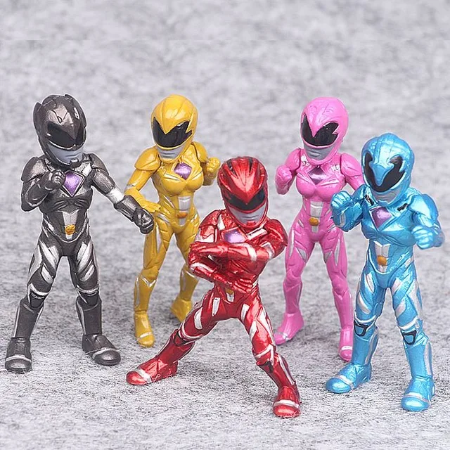 

5pcs/set Dinosaur Team Power Dolls Around The Film Warrior D Model PVC Ranger Action Figure Collecting Gifts