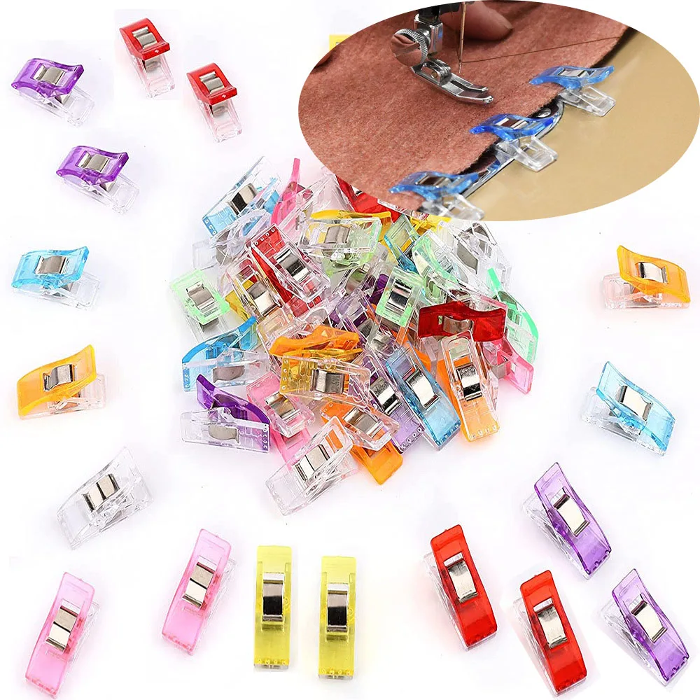 10/20/50Pcs Multipurpose Sewing Clips Colorful Plastic Clips Fabric Clamps  Patchwork Craft Clips Clothing Clips Quilting Clip