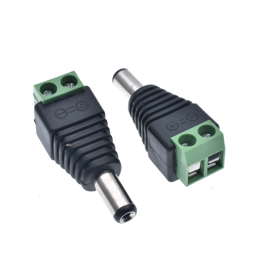 CG_ ALS_ 5 Pcs 12V DC Power Supply Plug Adapter Connector for 5050 3528 LED Ligh 