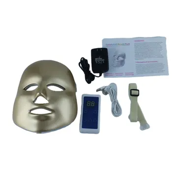 

Led Mask Colorful Optical Whitening Mask Instrument Red Blue Beauty Instrument Color Photon Mask Instrument With Bib