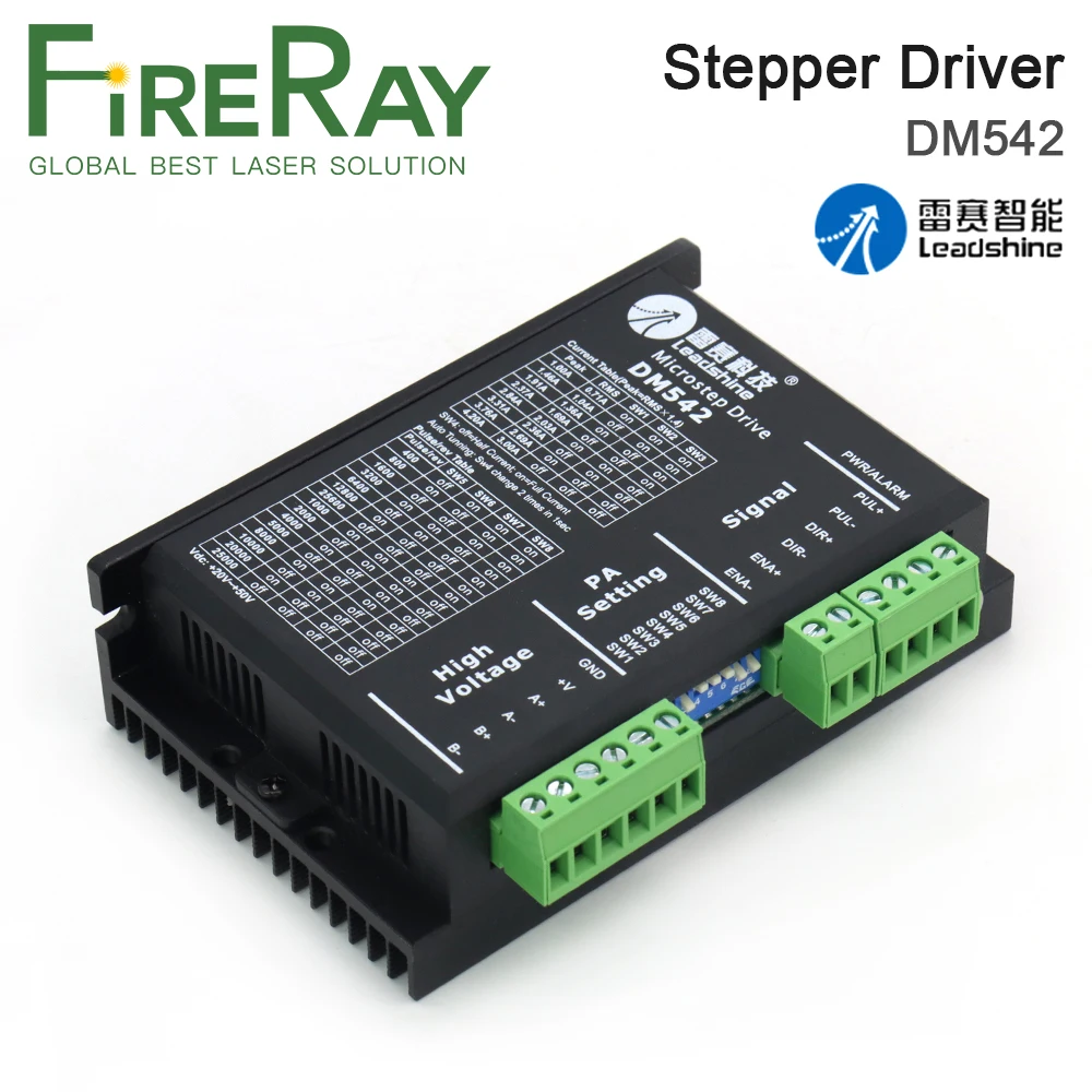 FireRay Leadshine 2 Фаза аналоговый шаговый двигатель драйвер DM542 контроллер для Co2