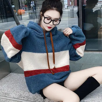 

Hoodies Women Autumn Winter Trendy Sweatshirt Japanese Style Simple Casual All-match High Quality Soft Loose Women Clothing Chic