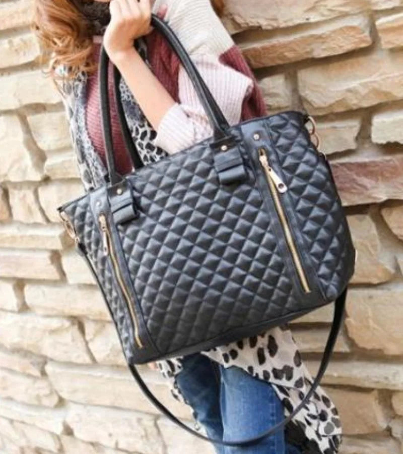 

2019 New Style New Style Cool GIRL'S Large Bag Rhombus Spiraea WOMEN'S Bag Handbag Crossbody Bag Export