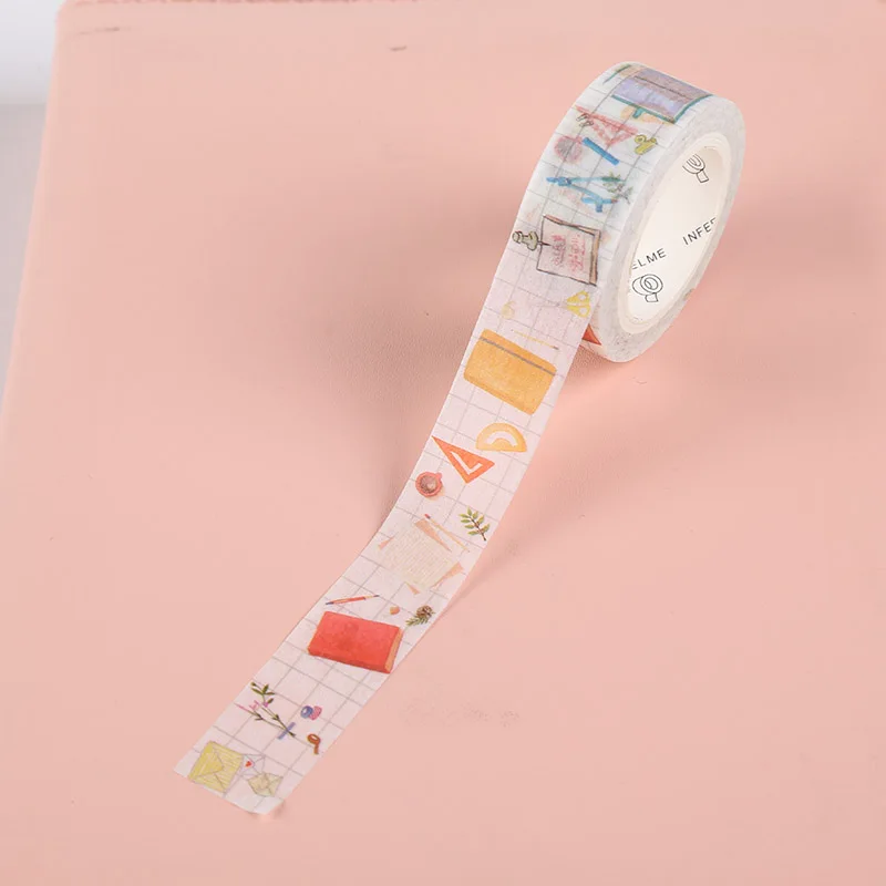 small stationery Путешественник серии украшения декоративный скотч Washi прикреплен к альбомов кружева сетки, принт с героями мультфильмов Kawaii, декоративные милые изысканный «сделай сам» - Цвет: small stationery