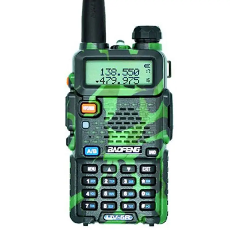 Baofeng UV-5R портативная рация профессиональная CB радиостанция Baofeng UV5R трансивер 5 Вт VHF UHF портативная UV 5R охотничья радиостанция - Цвет: GN