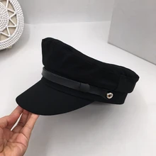 Звезда Цинь хао с абзацем хлопок воздухопроницаемая Кепка Женская Дикая мода темно-синий шляпа черный Путешествия утка язык шляпа tide