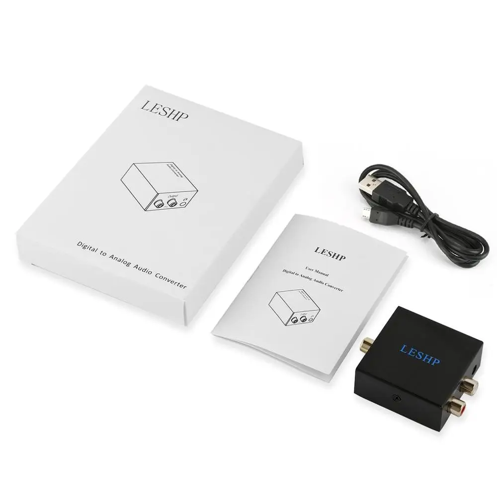 LESHP простой в эксплуатации аудио конвертер цифро аналоговый адаптер USB кабель для
