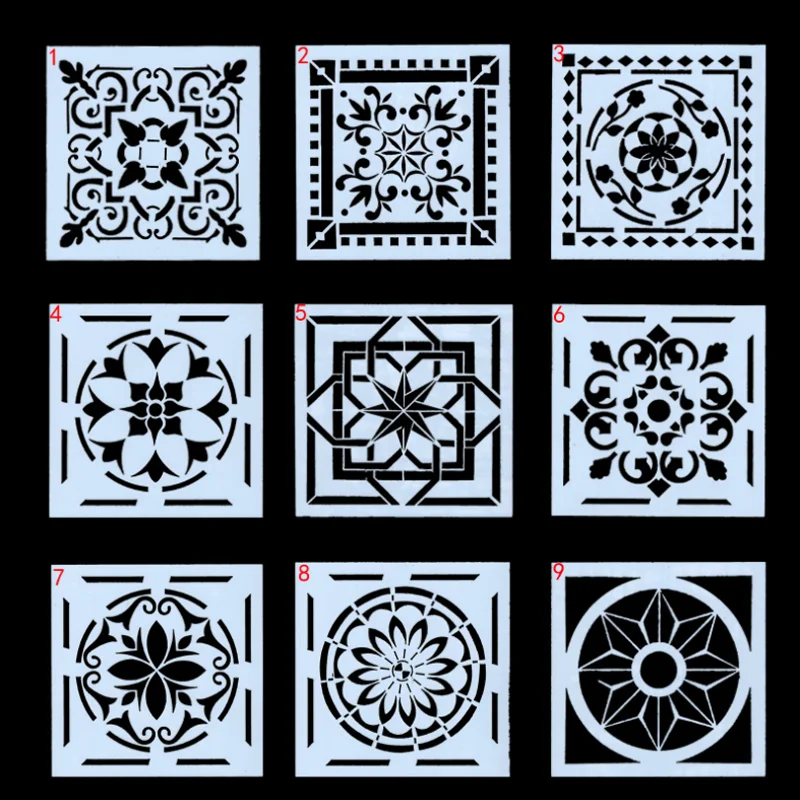 

2pc 15cm Mandala Stencil DIY Walls Layering Painting Template Decoration Scrapbooking Embossing Supplies Reusable