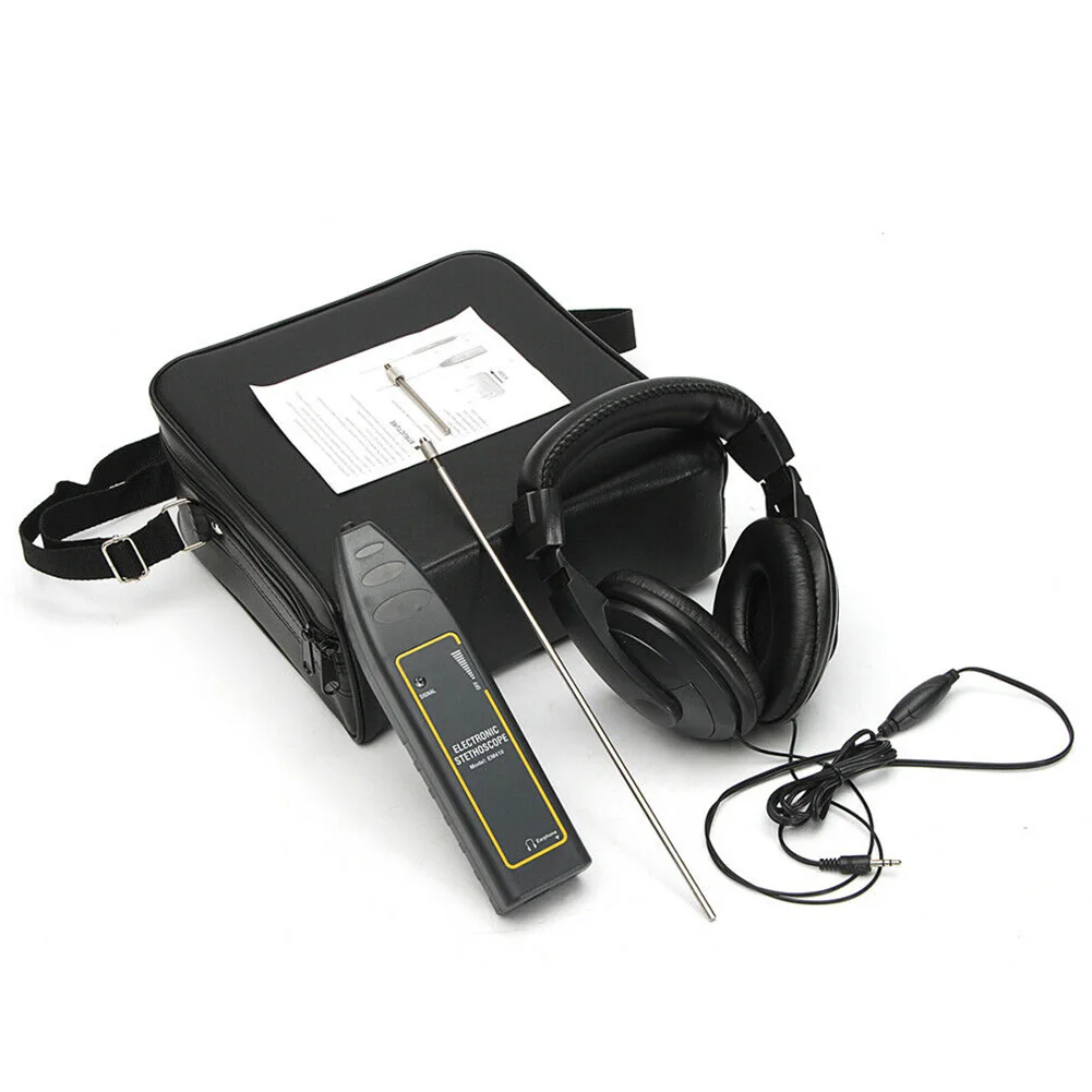  With Earphone Electronic Stethoscope Easy Install Portable LED Indicator Leak Detector Practical Au