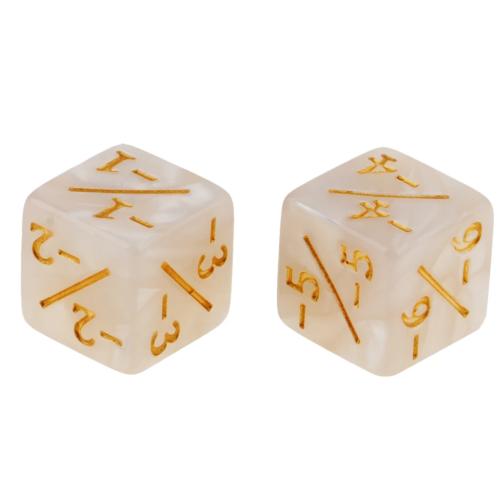  Math Learning Educational  TRPG D&D Board Dice Game 6-side Fractional Dice Family D6 Dices