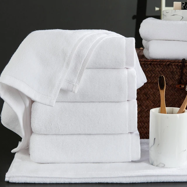 Towels Cotton Bath Towel White  White Cotton Towels Bathroom - Towel/towel  Set - Aliexpress