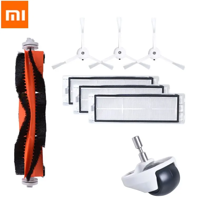 

8PCS Xiaomi Roborock Robot Vacuum Cleaner Parts Acces Side Brush Roller Brush HEPA Filter Caster Wheel Vacuum Cleaner Parts