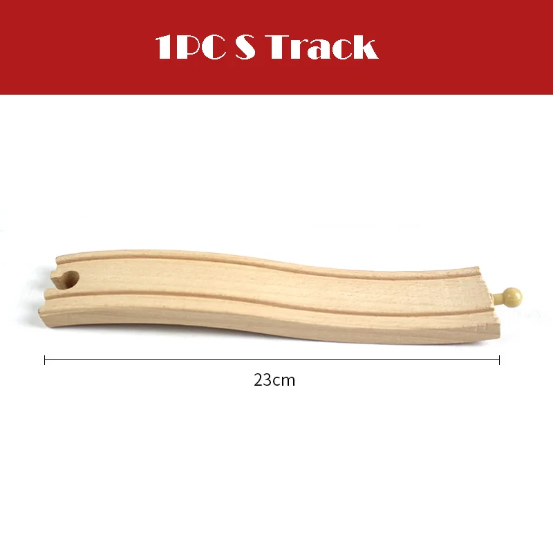 New All Kinds Wooden Track Parts Beech Wooden Railway Train Track Toy Accessories Fit Biro All Brands Wood Tracks Toys for Kids 38