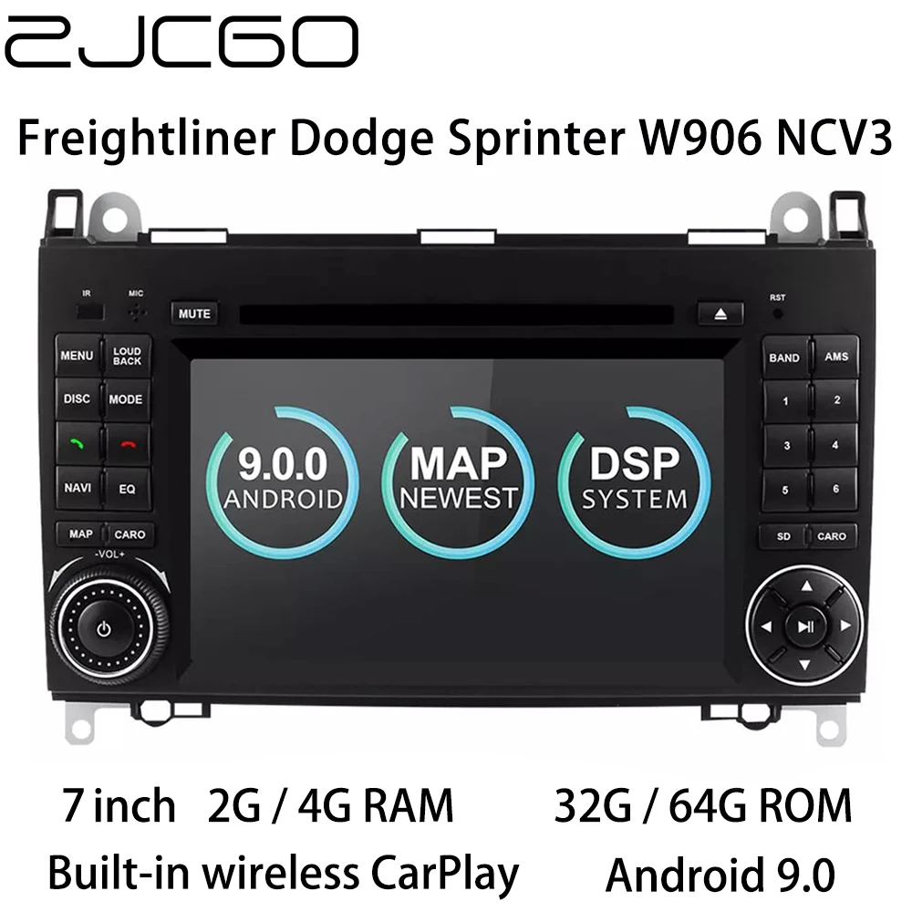 Car Multimedia Player Stereo GPS DVD Radio Navigation Android Screen for Mercedes Benz Freightliner Dodge Sprinter W906 906 NCV3