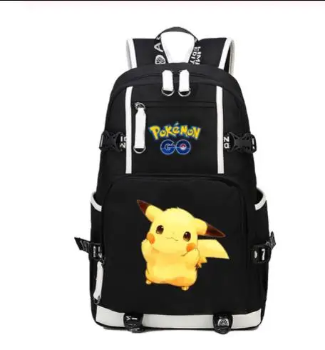 as pictures Игра Pokemon GO Pocket Monste pikachu рюкзак Charizard холст с принтом для мужчин и женщин школьная сумка дорожная сумка рюкзак - Цвет: as pictures