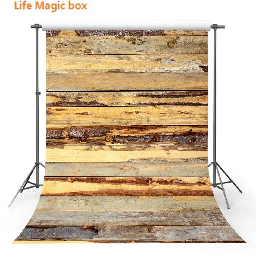 Per La Fotografia Tuin Del Vinile Achtergrond Cuciture Colore Di Legno Bred Foto-078