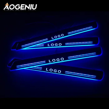 

Car Styling For Subaru Outback LED Door Sill Scuff Plate Moving Light Car Door Threshold Guard Side Protector Accessories