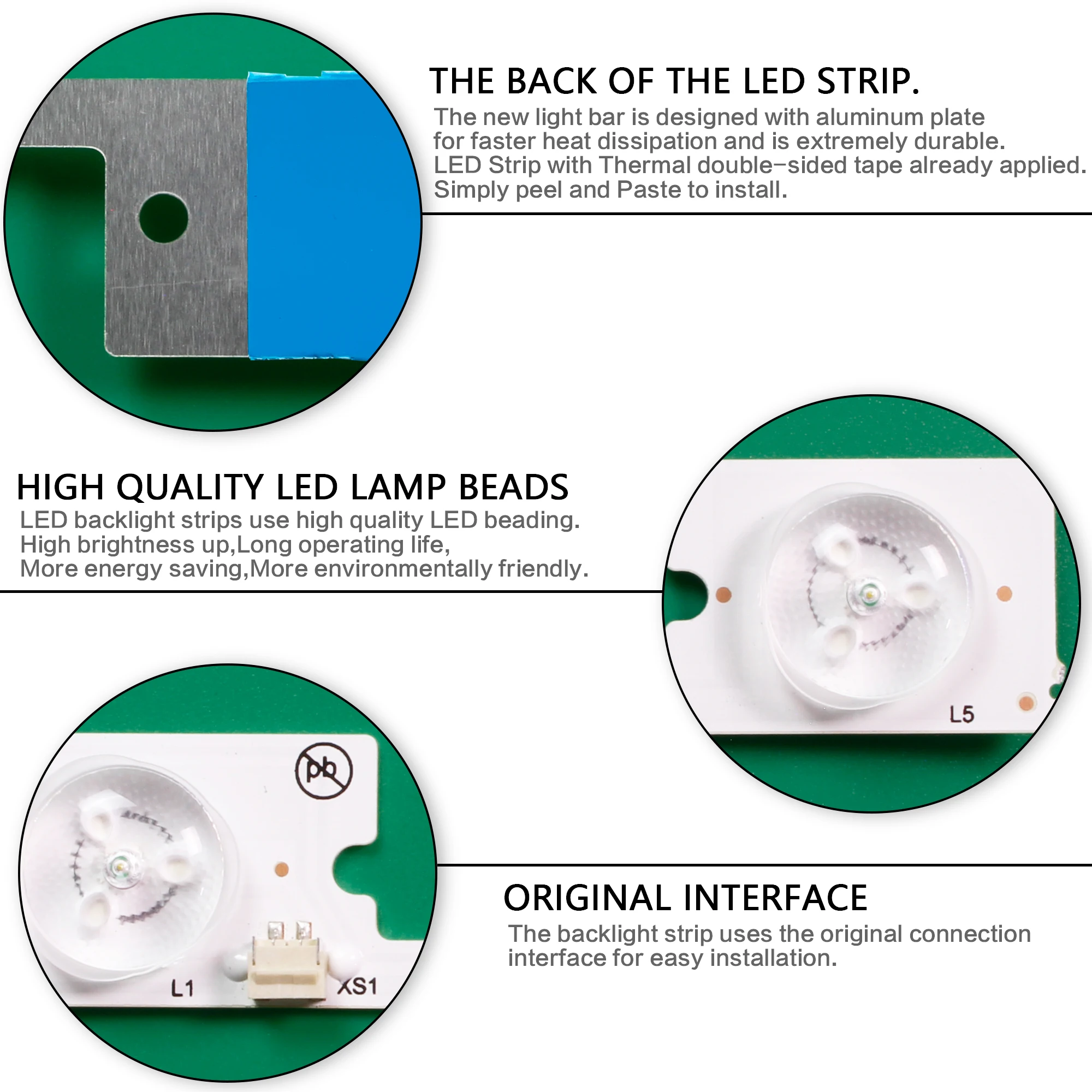 4 / LED Ʈ Ʈ ù Dl3945i Dl3945 KL39GT618 35017988 5LED * 6V 307mm