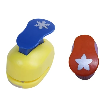 

2Pcs Diy Corner Paper Printing Card Cutter Scrapbook Large Embossing Holes - Snowflake Pattern & Petal Pattern