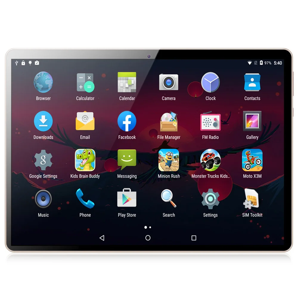  New System 10.1 inch Tablet PC Android 7.0 4G/3G Phone Call Cota Core 4GB ROM 64GB Dual SIM Bluetoo