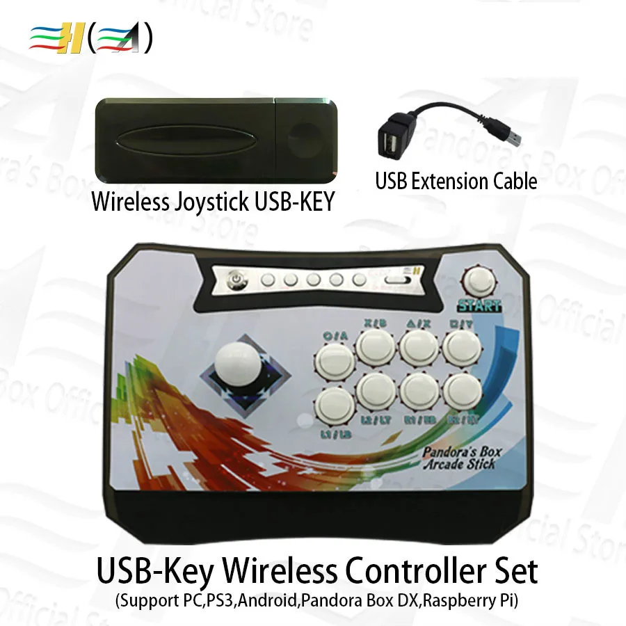 オリジナルワイヤレスアーケードジョイスティusbキーワイヤレス受信機セット接続ps3 Pcアンドロイドパンドラボックスdxラズベリー Pandora Box Arcade Joystick Pandoraarcade Pandora Box Aliexpress
