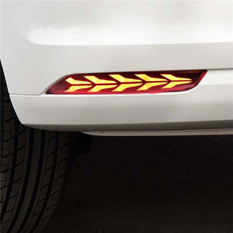 

Taillight assembly for Volkswagen polo Rear bumper led brake DRL Driving turn signal reversing fog light 2 Function