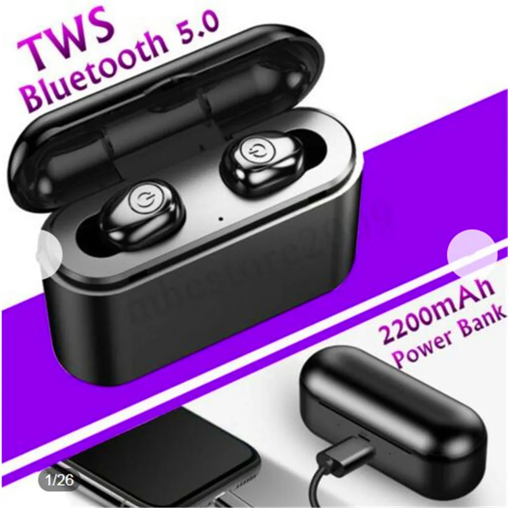 Tws-u8 Bluetooth 5,0 бинауральные беспроводные наушники акриловая стерео Спортивная гарнитура IPX7 пожизненная Водонепроницаемая гарнитура Мобильная мощность