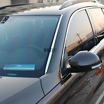 

Stainless Steel Front Windshield Decorative Strip Front Window Refit Exterior Trim Car Styling for VW Tiguan 2010 -2016 2017