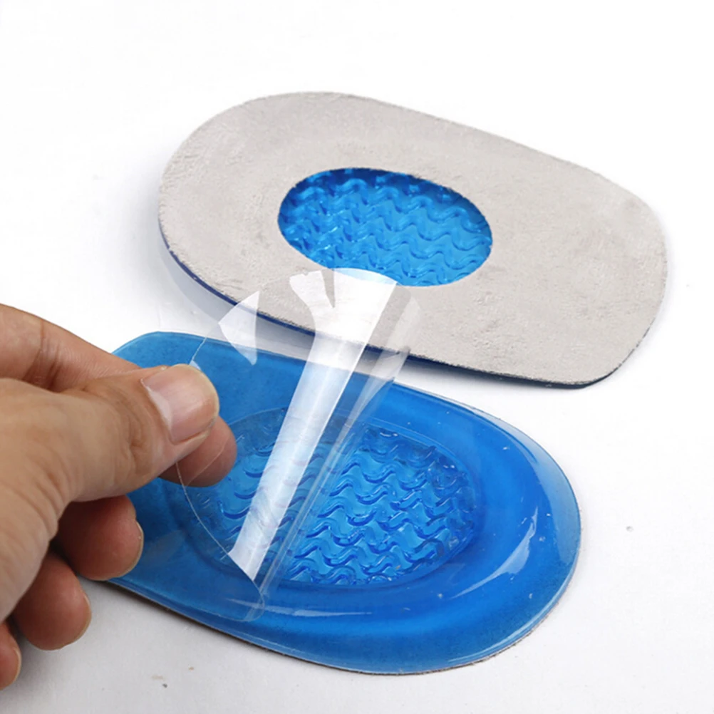 1Pair Man/Women Silicon Gel Heel Cushion Insoles Soles Relieve Foot Pain Protectors Spur Support Shoe Pad Feet Care Inserts