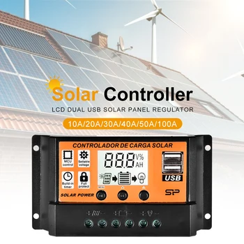 

10/20/30/40/50/100A MPPT Solar Charger Controller 12V 24V Solar Panel Battery Regulator Controlador MPPT Solar Charge Controller