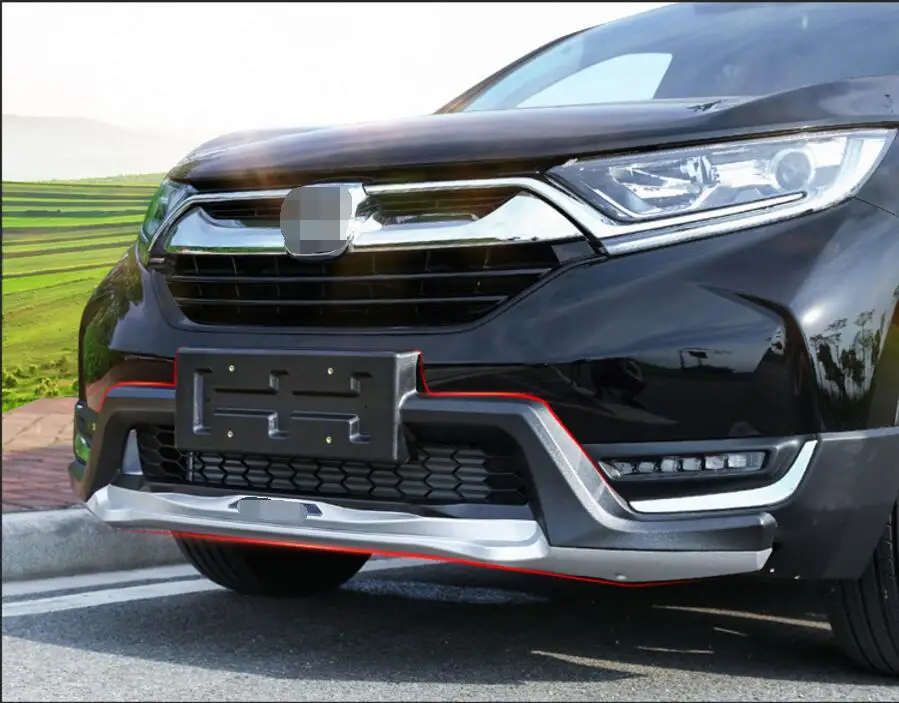 Авто бампер Защита для Honda CR-V CRV, Высокое качество ABS защитная пластина передняя+ задняя автомобильные аксессуары