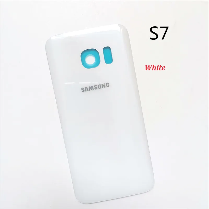 samsung galaxy s7 edge, 3D стекло, батарея, чехол на заднюю панель, защитный, запасная крышка, настоящая задняя дверь, для s7, клейкая наклейка - Цвет: s7 white