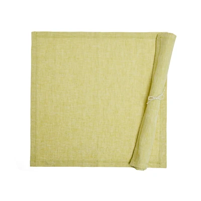 Желтый цвет зеленый, синий красный чай полотенца льняной ткани салфетка 1 шт. салфетки с темой Рождества размером 45*45 см - Цвет: color7 45x45cm