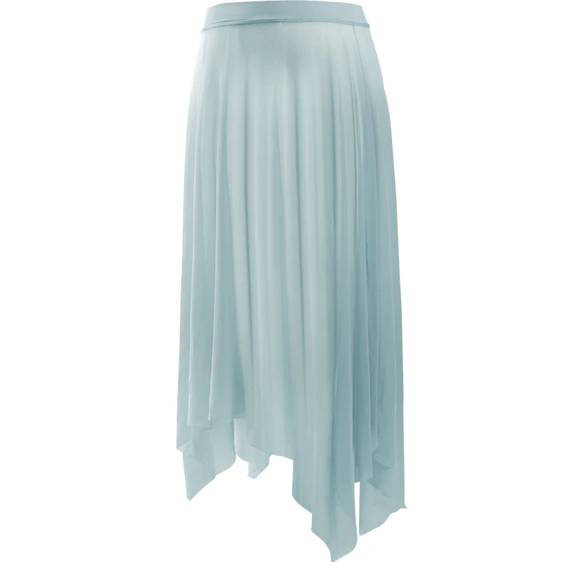 Elegant Women Dance Leotard Pleated V-neck Bodysuit+ Irregular Mesh Skirt Training Gymnastics Skating Ballerina bailarinas mujer