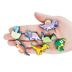 1 Pcs Cute Dinosaur Shoe Charms Cartoon Tyrannosaurus Pterosaur Tanystropheus Shoe Decorations for Croc Jibz Kid's Children Shoe