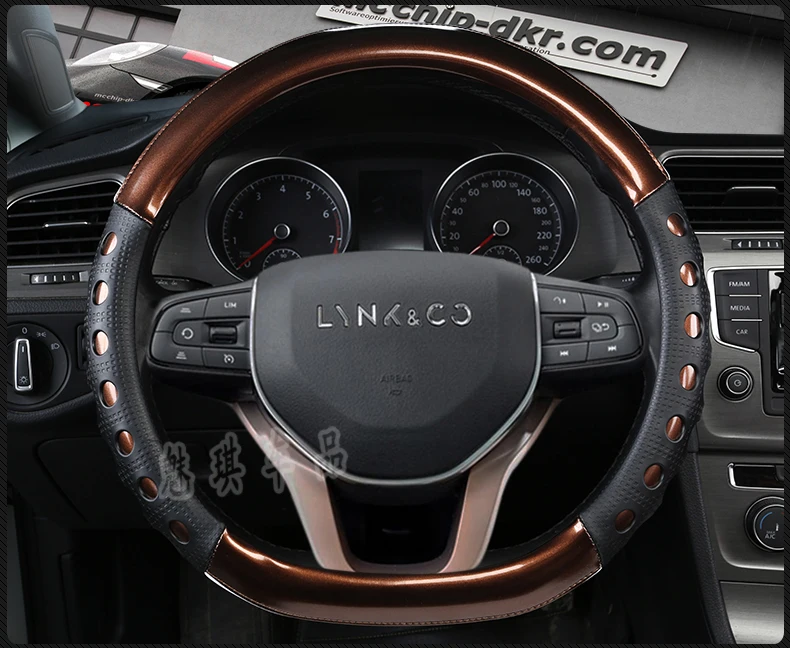 Lynk& Co 01 чехол на руль Lynk& Co 02 кожаный чехол на руль автомобиля четыре сезона Модифицированная только внутренняя отделка