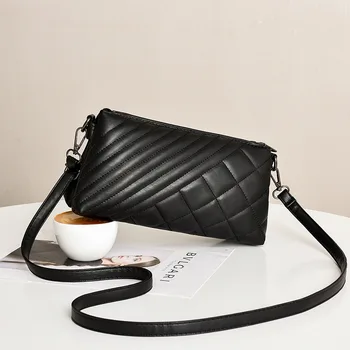 

Soft Leather Over-the-shoulder Bag Women's 2020 New Style Korean-style Women's PU Leather Rhombus Shoulder Bag Mommy Bag