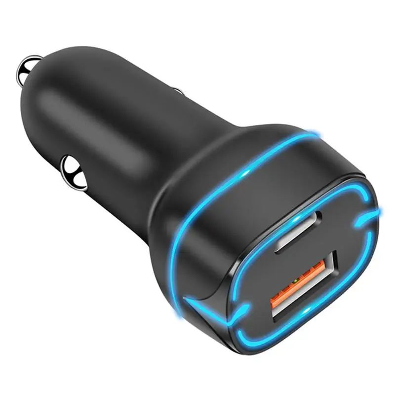 Автомобильное зарядное устройство с двумя Usb-портами и поддержкой быстрой