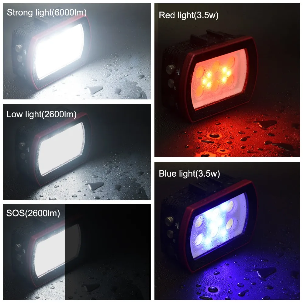 Seafrogs 6000Lm IPX8 40M Waterproof LED Camera