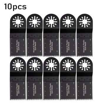 

10PCS 58CrV Saw Blades Universal 50-54HRC Multi Tool Oscillating Cutter Black