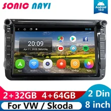 

SONICnavi Android 10.0 For VW Volkwagen Golf 5 Skoda Octavia 2 Passat Polo Car Radio 2Din GPS Autoradio Multimedia Player 2Din