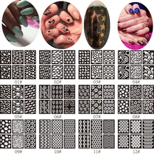 New Style Nail Sticker Hollow out Nail Sticker Template Hollow out Nail Sticker Spray-print Manicure Template Customizable