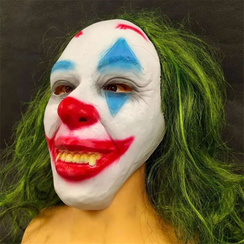 Горячая новинка DC фильм Бэтмен Джокер маска на Хеллоуин для косплея детали костюма Латекс Зеленый парик террор темно