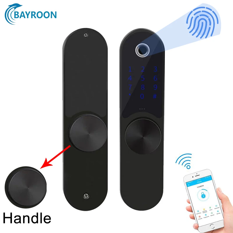 

Fingerprint Lock Smart Card Digital Code Electronic Door Lock Bluetooth TTLock App Home Security Mortise Key Biometric Locks