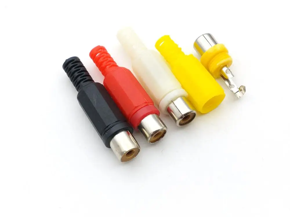 100 шт. RCA разъем типа мама припой аудио видео разъем|video connector|connector plugconnector female |