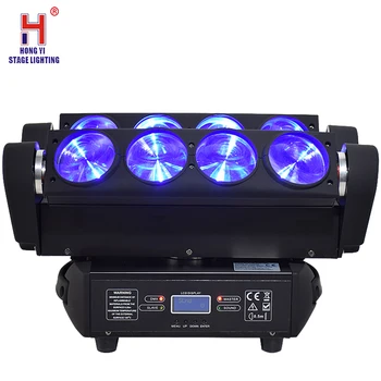 

8x12W rotating moving head spider led beam light 4in1 RGBW stage effect lamp party light beam dj disco lights
