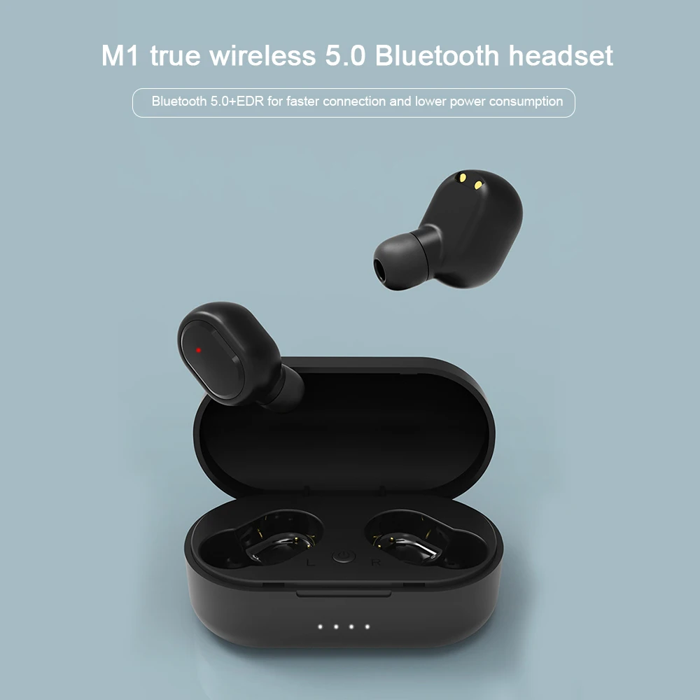M1 Bluetooth гарнитура PK Redmi Airdots 5,0 TWS беспроводные наушники Bluetooth наушники с шумоподавлением с микрофоном VS i200 i500 TWS