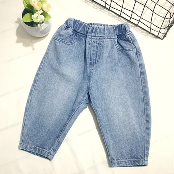

Kids Jeans Casual Korean Loose Trousers for Boys Toddler Girls Denim Pants 2 3 4 5 6 Years Children Pants Baby Harem Pants 2020
