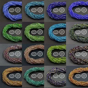 

4mm 6mm 8mm Czech Transparent Loose Rondelle Crystal Beads For Jewelry Making DIY Spacer Faceted Glass Beads Jewelry Accessories