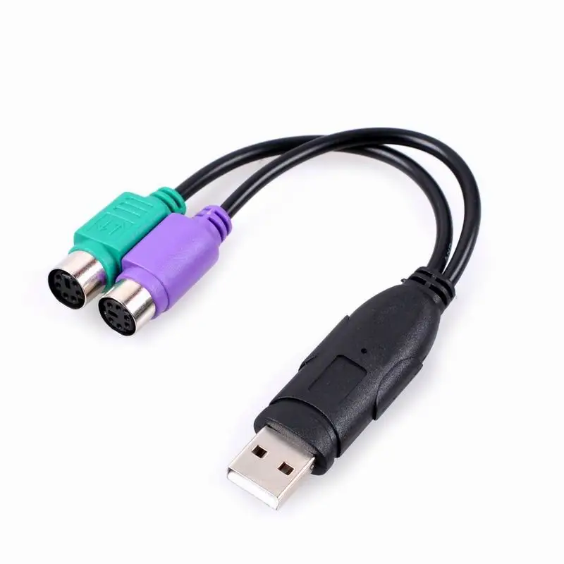 Premium Mouse Keyboard Cord Interface USB to PS2 Converter Plug Cable